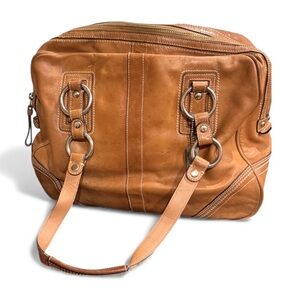 Coach Tan Leather shoulder tote Bag 10581